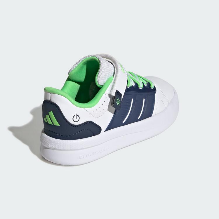 adidas adidas LIGHTORAMA COURT KIDS SCHUH Sneaker Kinder - Cloud White / Night Indigo / Screaming Green - 4 | SportScheck