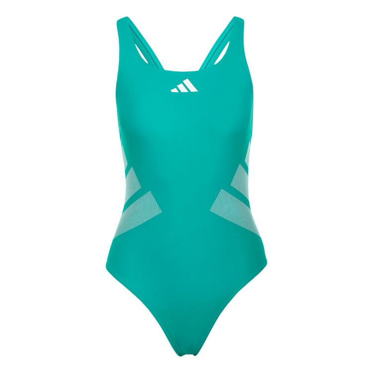 adidas adidas Logo C-Back Badeanzug Badeanzug Damen - Equipment Green / White - 0 | SportScheck