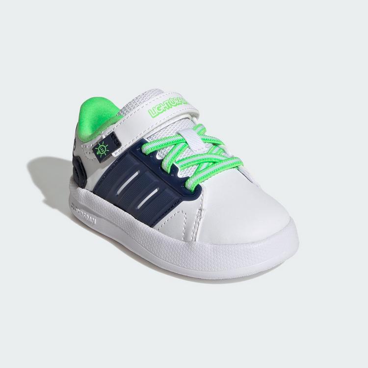 adidas adidas LIGHTORAMA COURT KIDS SCHUH Sneaker Kinder - Cloud White / Night Indigo / Screaming Green - 3 | SportScheck