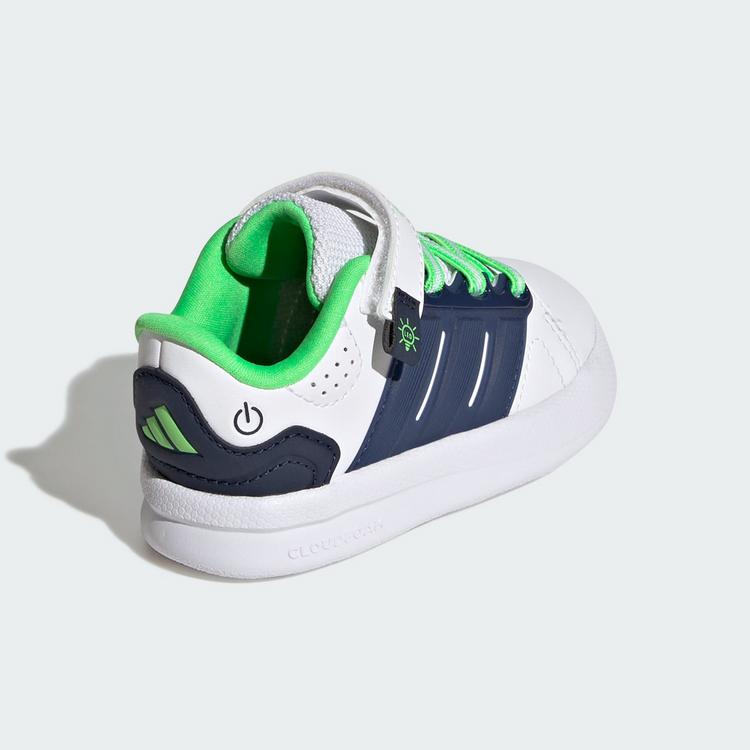 adidas adidas LIGHTORAMA COURT KIDS SCHUH Sneaker Kinder - Cloud White / Night Indigo / Screaming Green - 4 | SportScheck