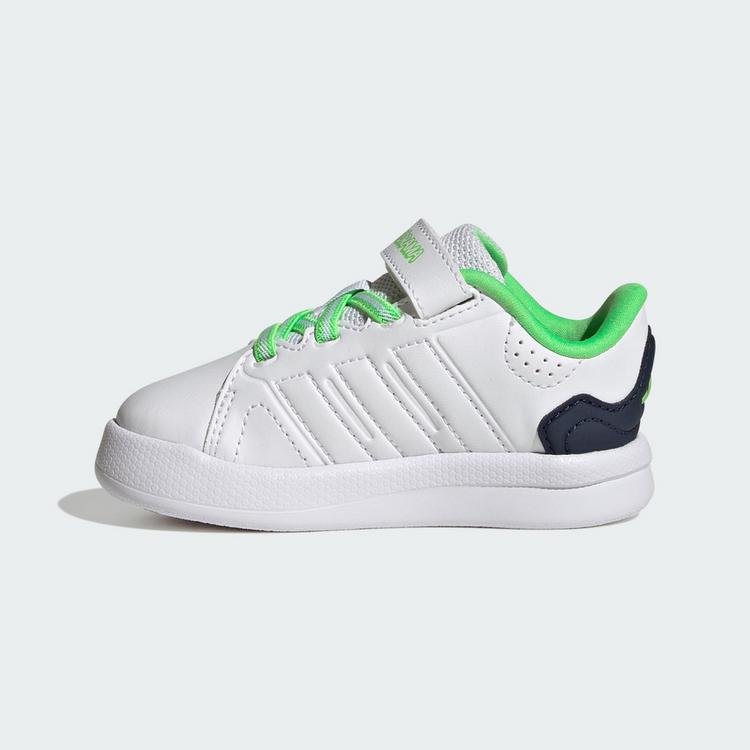 adidas adidas LIGHTORAMA COURT KIDS SCHUH Sneaker Kinder - Cloud White / Night Indigo / Screaming Green - 5 | SportScheck