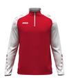 JAKO Sonic Zip Top Funktionssweatshirt - rotweiss