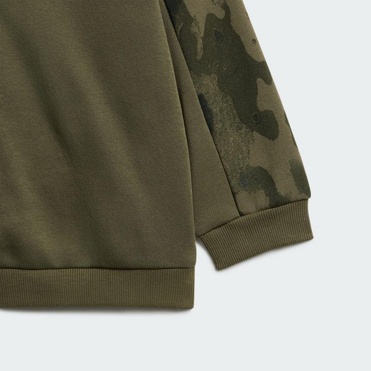 adidas adidas Seasonal Essentials Camo Kids Trainingsanzug Kinder - Olive Strata / Jungle Ink - 1 | SportScheck