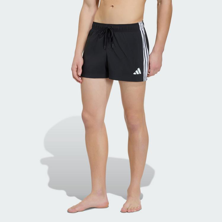 adidas adidas 3-STREIFEN BADESHORTS, 3 ZOLL Badehose Herren - Black / White - 0 | SportScheck