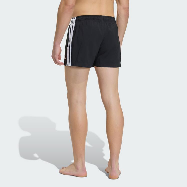 adidas adidas 3-STREIFEN BADESHORTS, 3 ZOLL Badehose Herren - Black / White - 1 | SportScheck