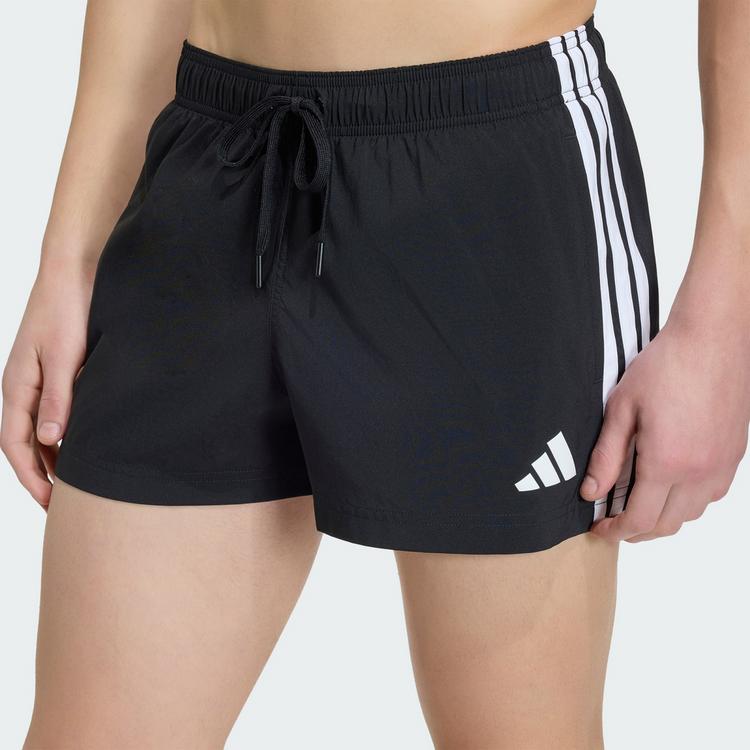 adidas adidas 3-STREIFEN BADESHORTS, 3 ZOLL Badehose Herren - Black / White - 0 | SportScheck