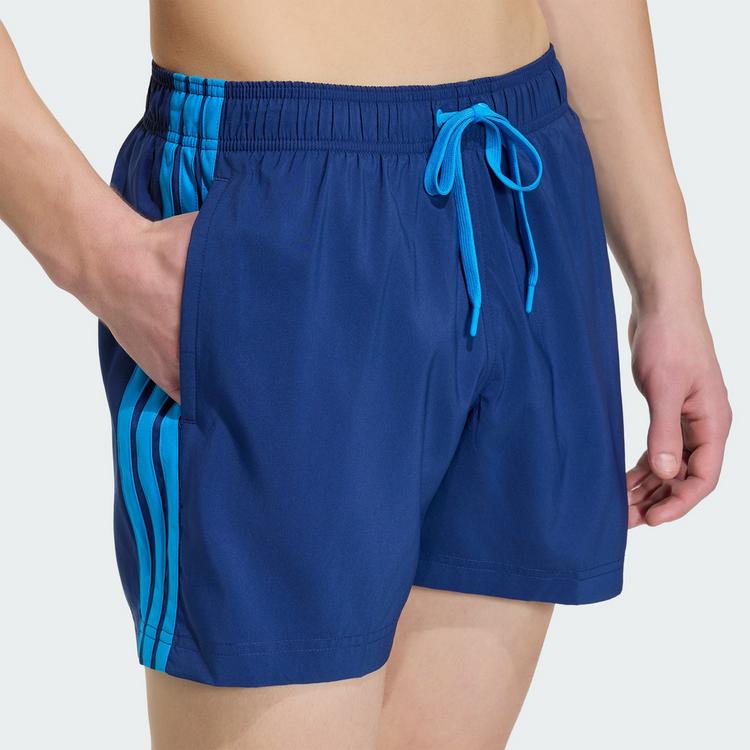 adidas adidas 3-Streifen Badeshorts Badehose Herren - Dark Blue / Bright Blue - 1 | SportScheck