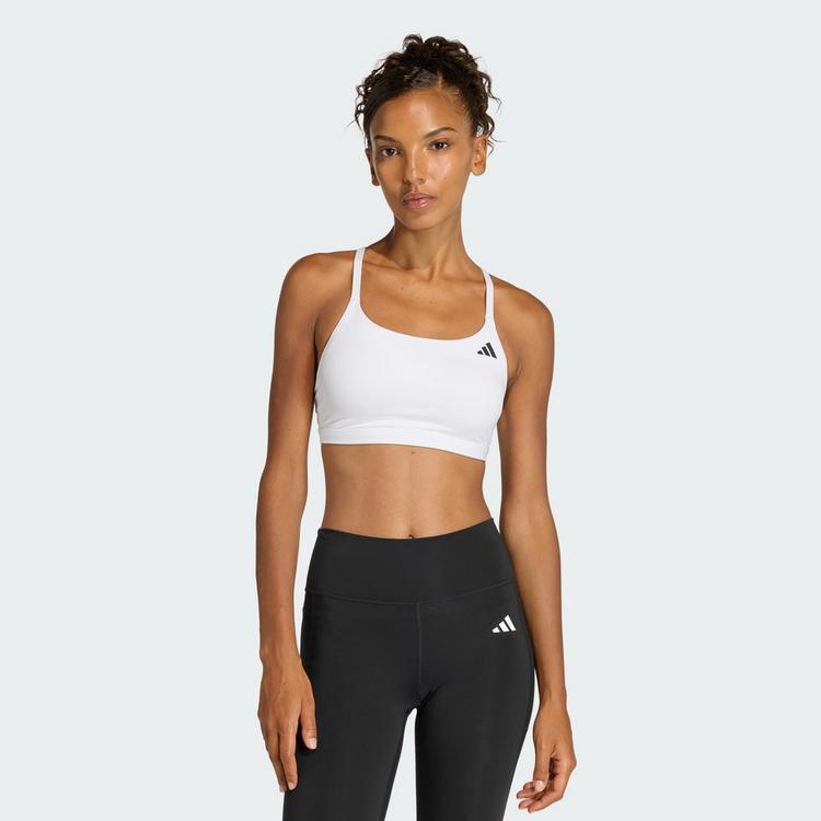 adidas adidas Optime Essentials leicht st&uuml;tzender BH Damen - White - 0 | SportScheck