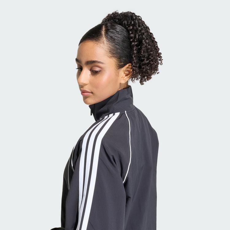 adidas adidas Iconic Trainingsjacke, gewebt, Trainingsanzug Damen - Black / White - 1 | SportScheck
