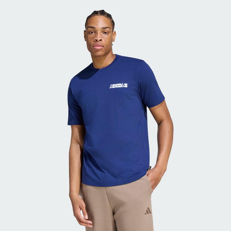 adidas adidas NOVELTY CARDS GRAFIK T-SHIRT T-Shirt Herren - Dark Blue - 0 | SportScheck