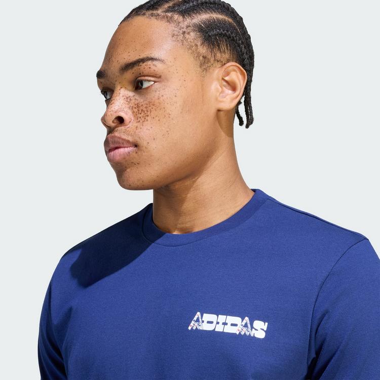 adidas adidas NOVELTY CARDS GRAFIK T-SHIRT T-Shirt Herren - Dark Blue - 0 | SportScheck