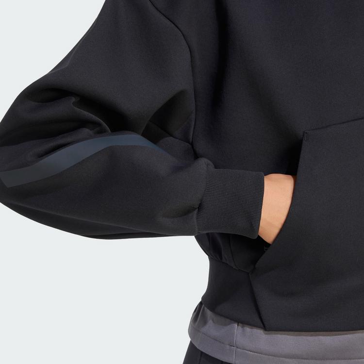 adidas adidas ADIDAS Z.N.E. SWEATSHIRT, K&Uuml;RZER Sweatshirt Damen - Black - 1 | SportScheck