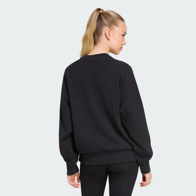 adidas adidas SOFT LUX SWEATSHIRT, LOCKER GESCHNITTEN Sweatshirt Damen - Black - 1 | SportScheck