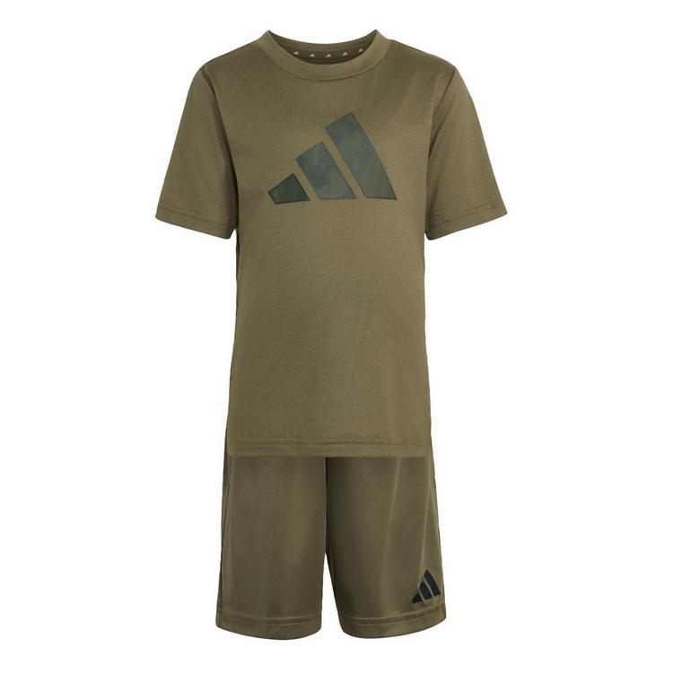 adidas adidas Sport Seasonals Kids Camo Sport Set Trainingsanzug Kinder - Olive Strata / Night Cargo / Jungle Ink - 0 | SportScheck