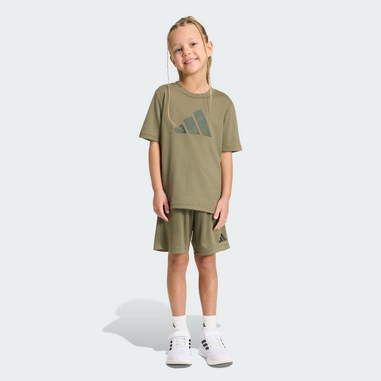 adidas adidas Sport Seasonals Kids Camo Sport Set Trainingsanzug Kinder - Olive Strata / Night Cargo / Jungle Ink - 0 | SportScheck