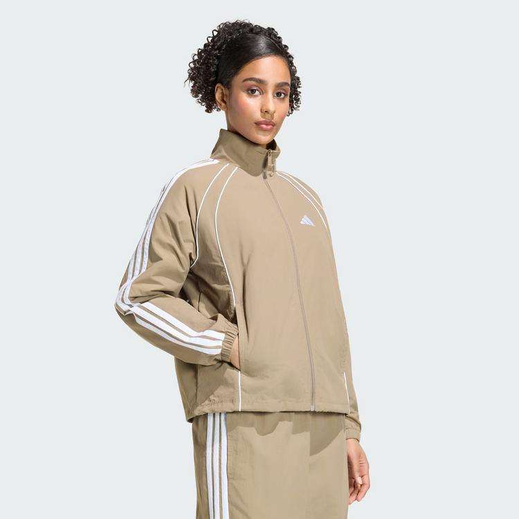 adidas adidas Iconic Trainingsjacke, gewebt, Trainingsanzug Damen - Khaki Six - 0 | SportScheck