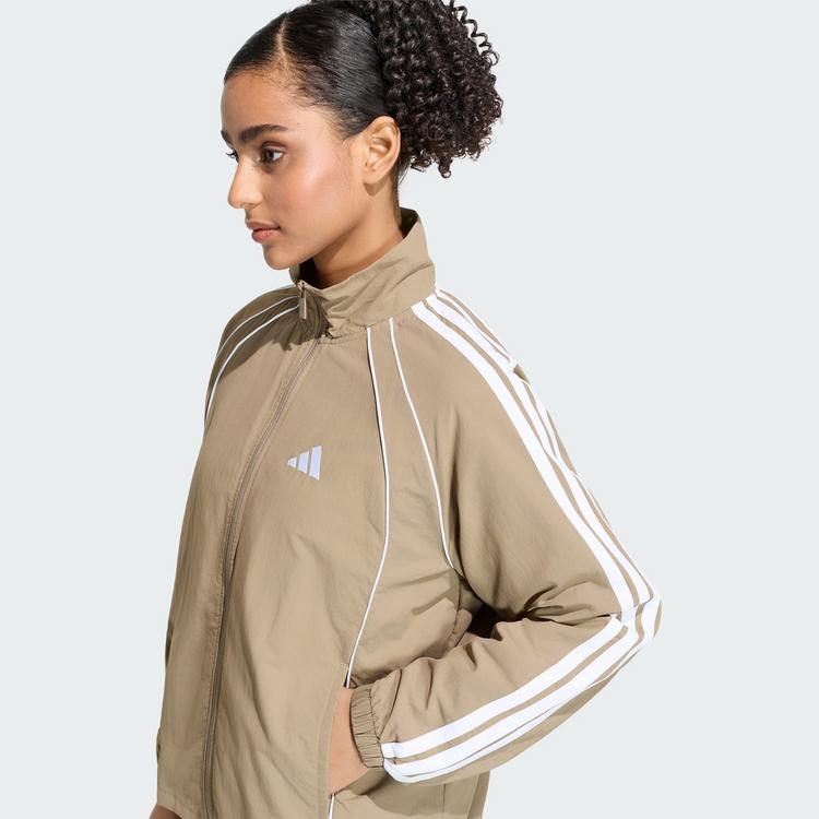 adidas adidas Iconic Trainingsjacke, gewebt, Trainingsanzug Damen - Khaki Six - 0 | SportScheck