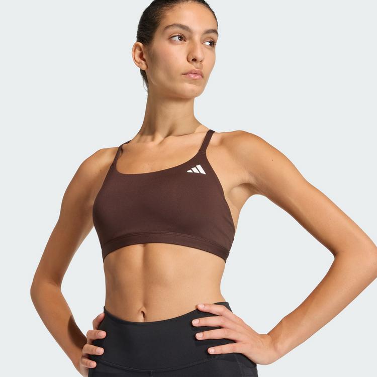 adidas adidas Optime Essentials leicht st&uuml;tzender BH Damen - Aurora Coffee - 1 | SportScheck