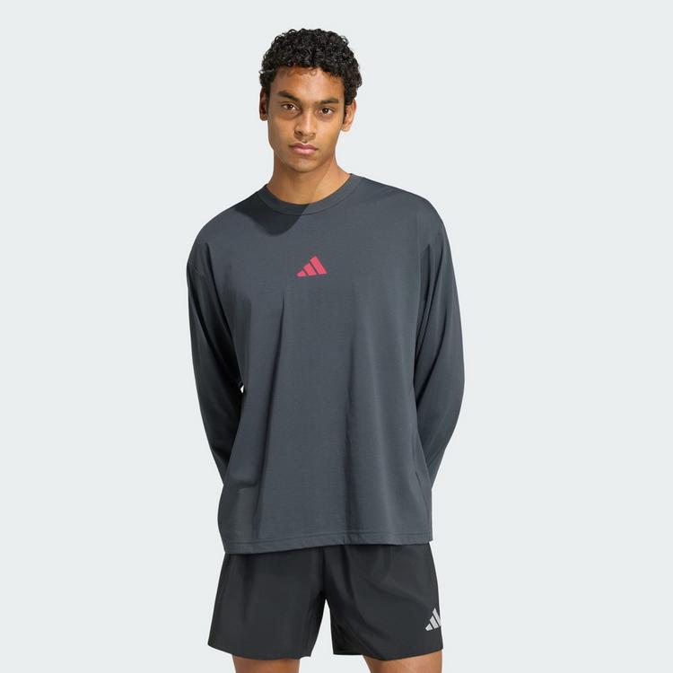 adidas adidas RUNNING STATE OF MIND GRAFIK T-Shirt T-Shirt - Carbon / Pure Turbo - 0 | SportScheck
