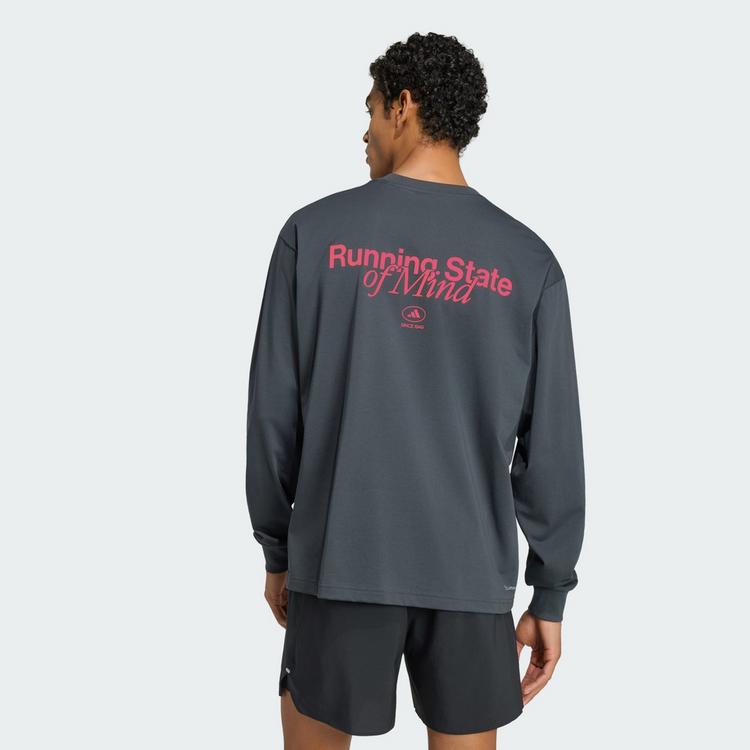adidas adidas RUNNING STATE OF MIND GRAFIK T-Shirt T-Shirt - Carbon / Pure Turbo - 1 | SportScheck