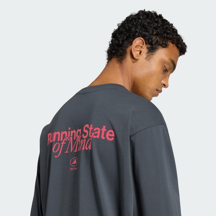 adidas adidas RUNNING STATE OF MIND GRAFIK T-Shirt T-Shirt - Carbon / Pure Turbo - 1 | SportScheck