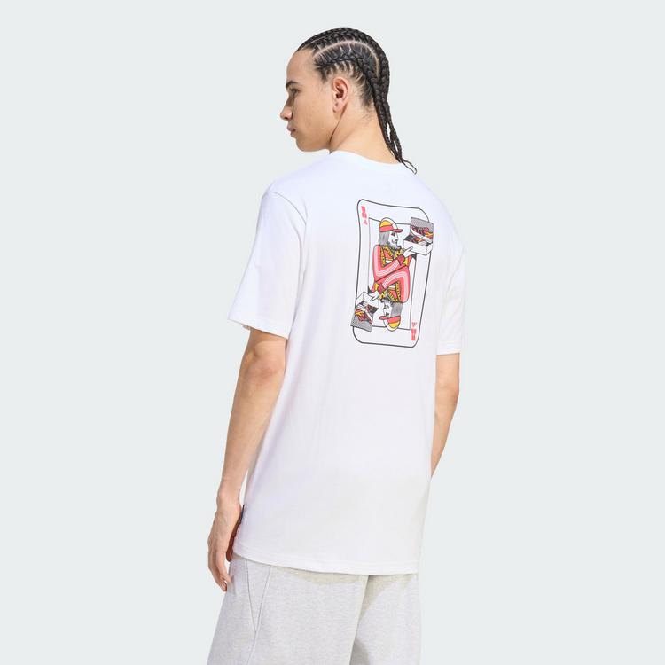adidas adidas NOVELTY CARDS GRAFIK T-SHIRT T-Shirt Herren - White - 1 | SportScheck
