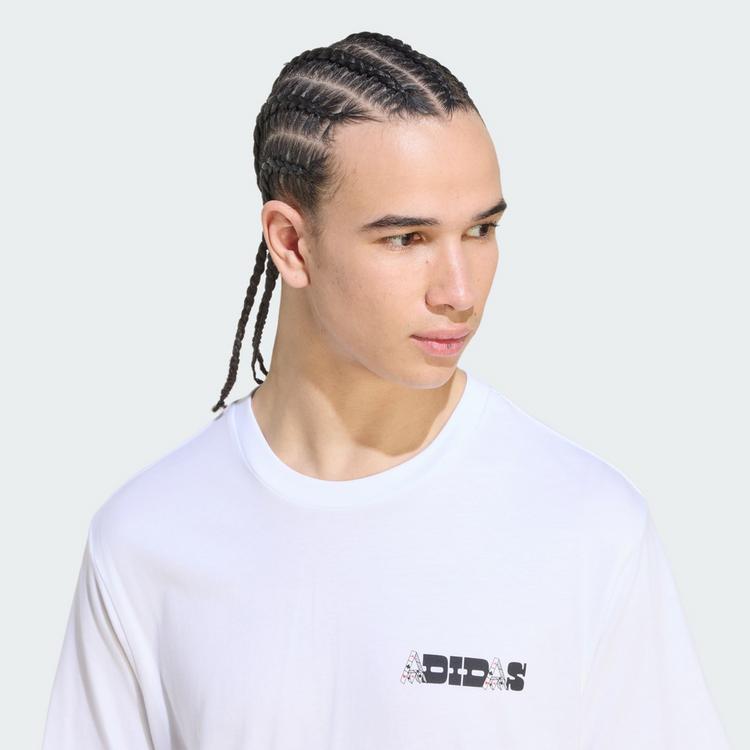 adidas adidas NOVELTY CARDS GRAFIK T-SHIRT T-Shirt Herren - White - 0 | SportScheck
