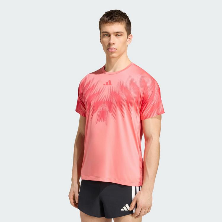 adidas adidas Adizero Aspyre Unitefit Laufshirt T-Shirt - Semi Turbo / Core Pink - 0 | SportScheck