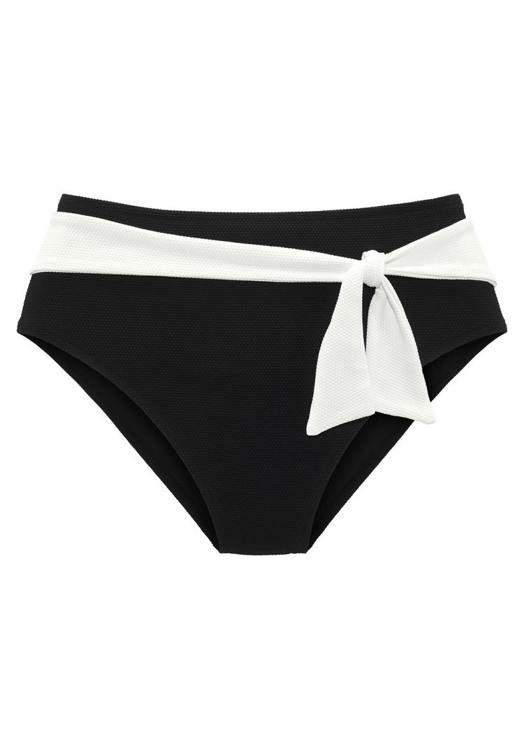 Lascana Lascana Highwaist-Bikini-Hose Bikini Hose Damen - schwarz-creme - 0 | SportScheck