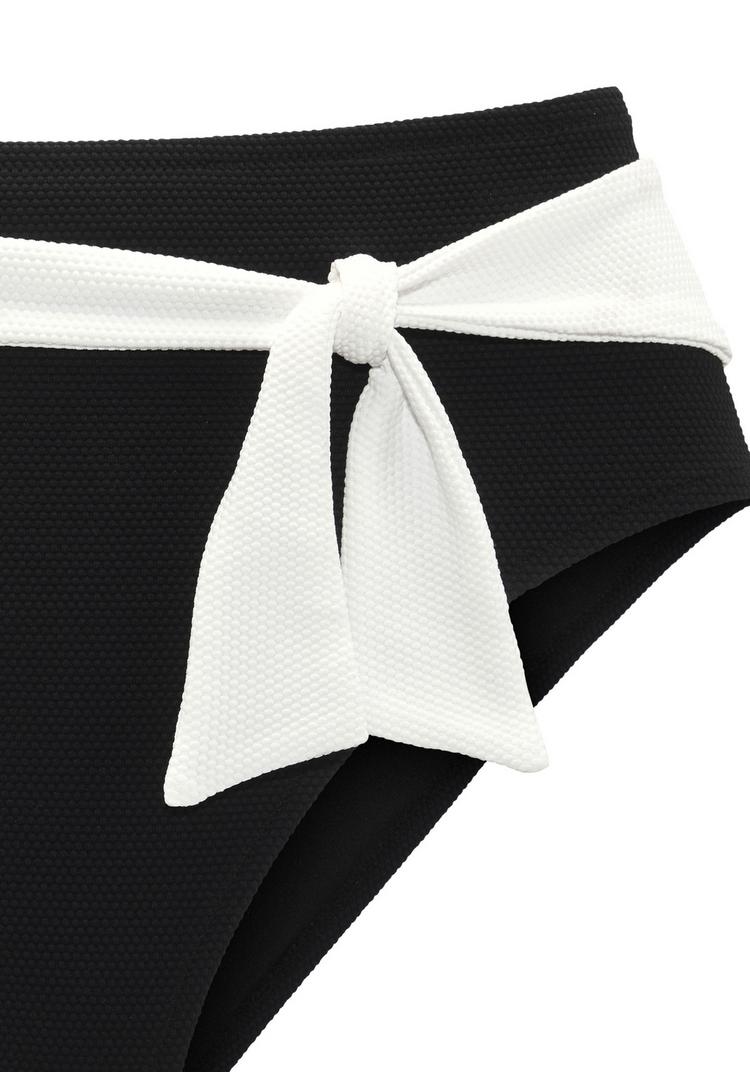 Lascana Lascana Highwaist-Bikini-Hose Bikini Hose Damen - schwarz-creme - 0 | SportScheck