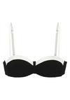 Lascana B&uuml;gel-Bandeau-Bikini-Top Bikini Oberteil Damen - schwarz-creme