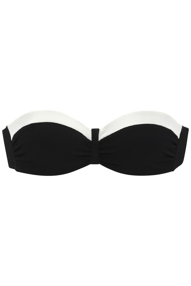 Lascana Lascana B&uuml;gel-Bandeau-Bikini-Top Bikini Oberteil Damen - schwarz-creme - 0 | SportScheck