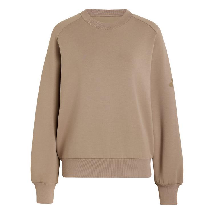 adidas adidas SOFT LUX SWEATSHIRT, LOCKER GESCHNITTEN Sweatshirt Damen - Khaki Six - 0 | SportScheck