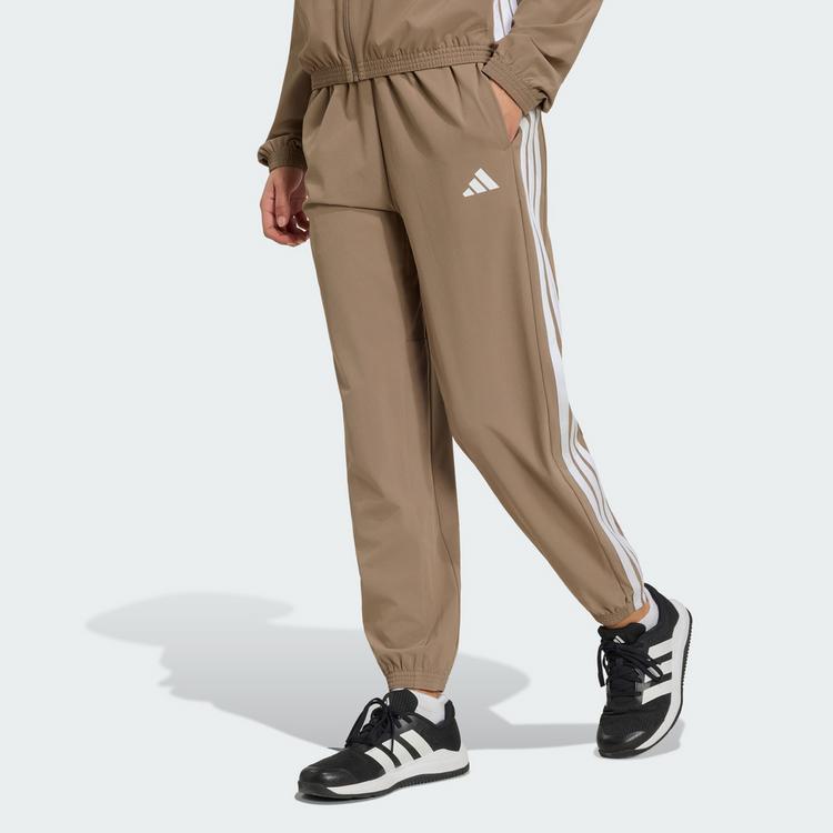 adidas adidas Train Essentials 3-Streifen Woven Hose Trainingshose Damen - Khaki Six - 0 | SportScheck