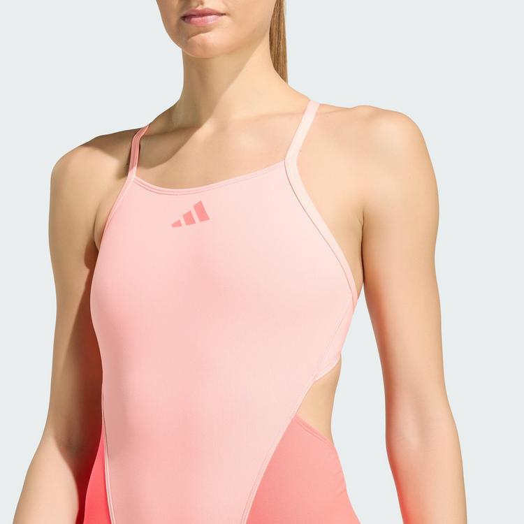 adidas adidas RIPSTREAM TEAM THIN STRAPS C-BACK Badeanzug Damen - Frozen Turbo / Solar Turbo - 0 | SportScheck