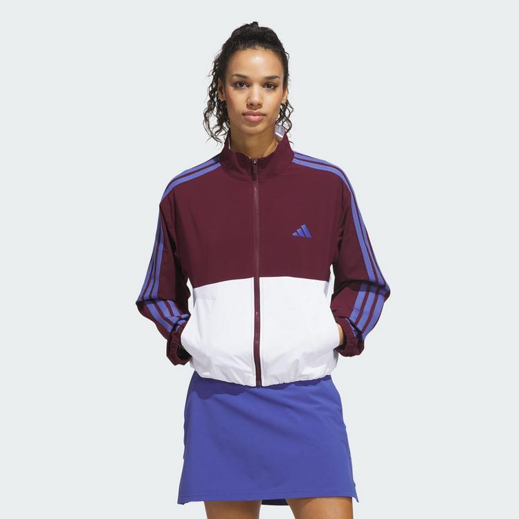 adidas adidas Beyond The Course Colorblock Twistweave Trainingsjacke Damen - Maroon - 0 | SportScheck