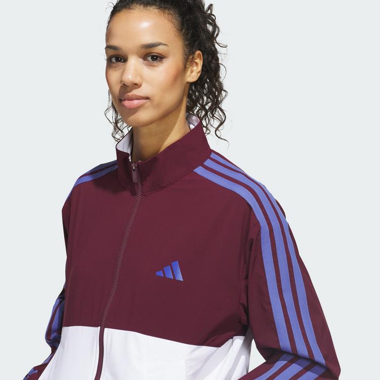adidas adidas Beyond The Course Colorblock Twistweave Trainingsjacke Damen - Maroon - 0 | SportScheck
