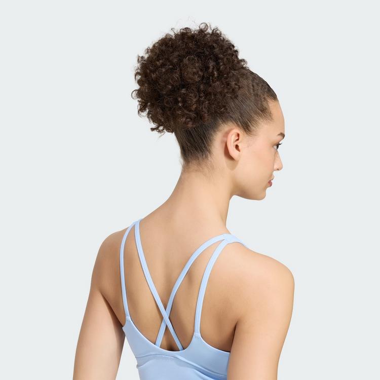 adidas adidas 3-Streifen Studio All Me Light Support BH Damen - Glow Blue - 2 | SportScheck