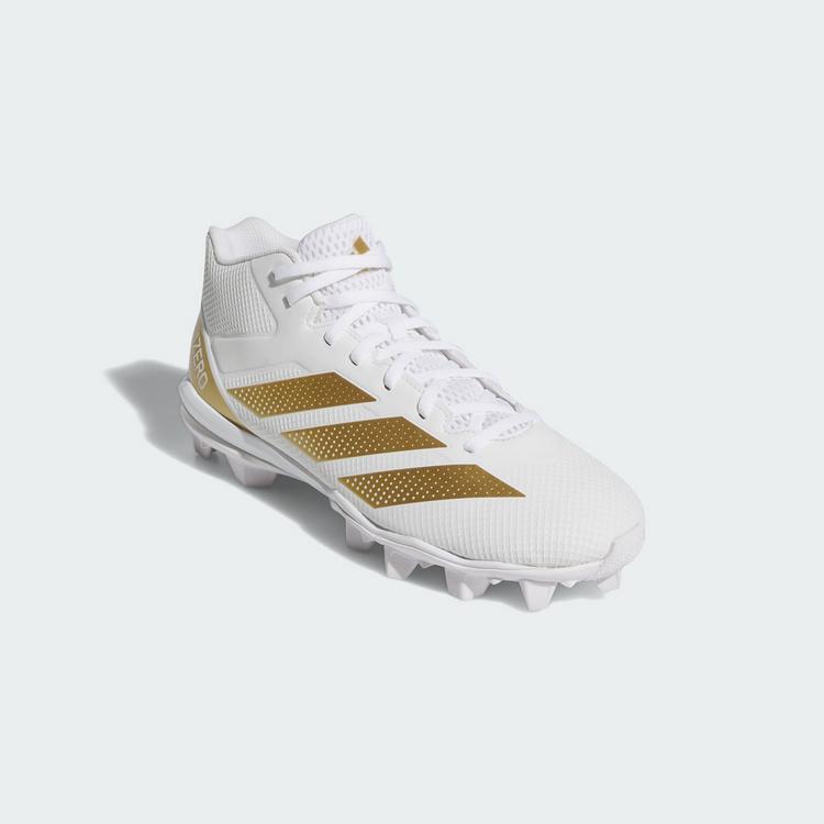 adidas adidas Adizero Impact.2 Molded Rubber Fu&szlig;ballschuhe Herren - Cloud White / Gold Metallic / Cloud White - 3 | SportScheck