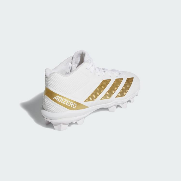 adidas adidas Adizero Impact.2 Molded Rubber Fu&szlig;ballschuhe Herren - Cloud White / Gold Metallic / Cloud White - 4 | SportScheck