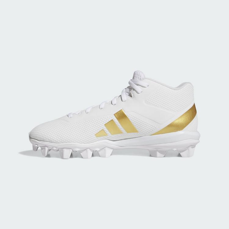 adidas adidas Adizero Impact.2 Molded Rubber Fu&szlig;ballschuhe Herren - Cloud White / Gold Metallic / Cloud White - 5 | SportScheck