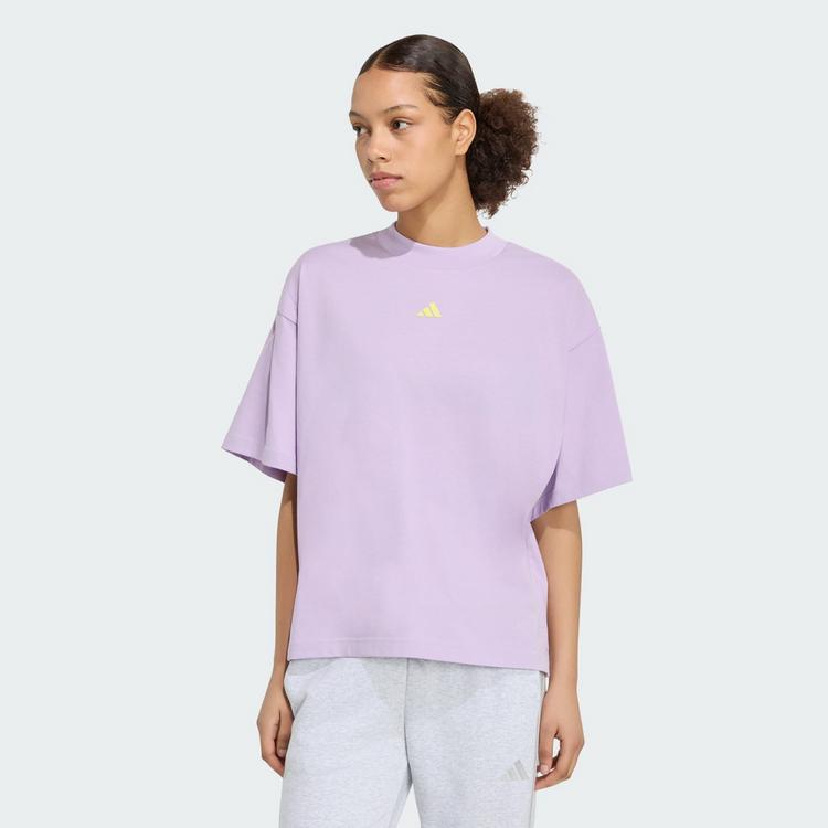 adidas adidas 3 STRIPES STUDIO BOYFRIEND T-SHIRT T-Shirt Damen - Powder Plum - 0 | SportScheck