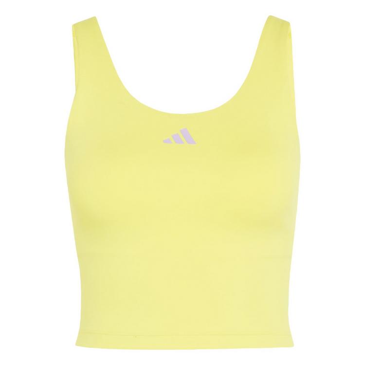 adidas adidas 3-Streifen Studio All Me Tanktop, Funktionstank Damen - Pure Lemon - 0 | SportScheck