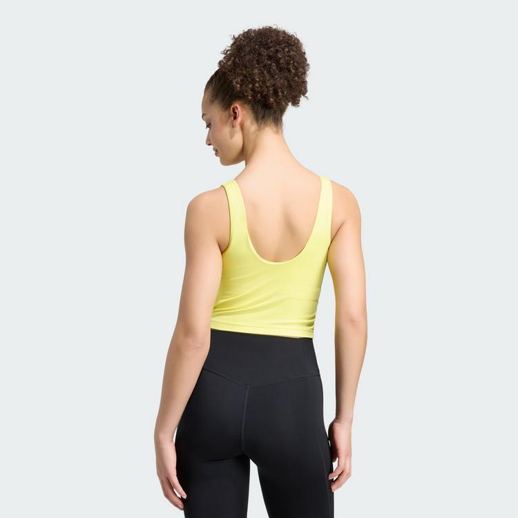adidas adidas 3-Streifen Studio All Me Tanktop, Funktionstank Damen - Pure Lemon - 1 | SportScheck