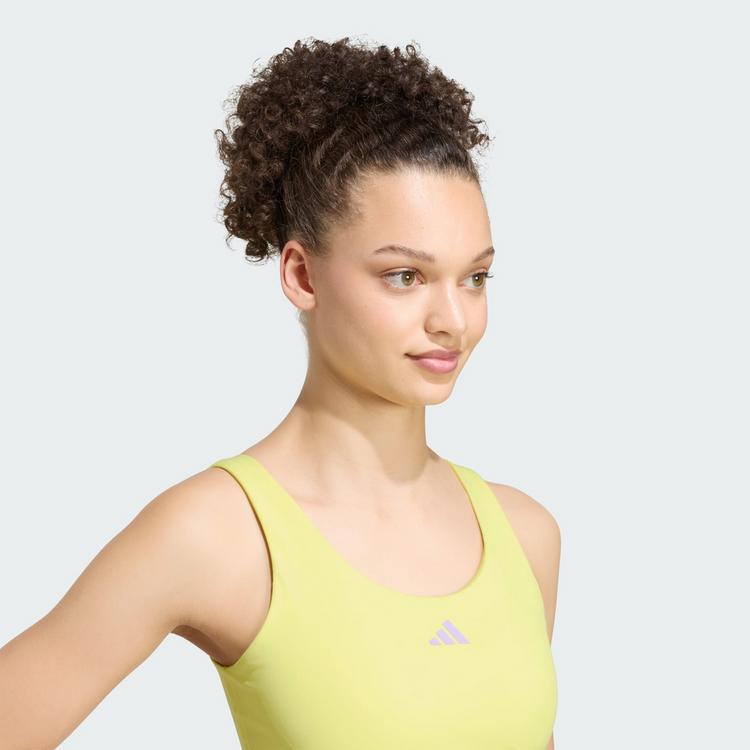 adidas adidas 3-Streifen Studio All Me Tanktop, Funktionstank Damen - Pure Lemon - 0 | SportScheck