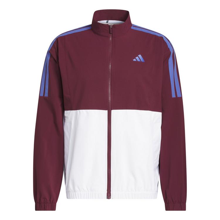 adidas adidas BEYOND TWISTWEAVE FULL-ZIP WINDBREAKER Windbreaker Herren - White / Maroon - 0 | SportScheck
