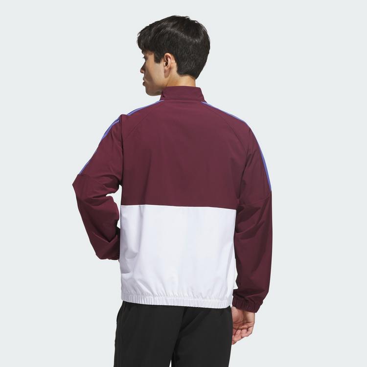adidas adidas BEYOND TWISTWEAVE FULL-ZIP WINDBREAKER Windbreaker Herren - White / Maroon - 1 | SportScheck