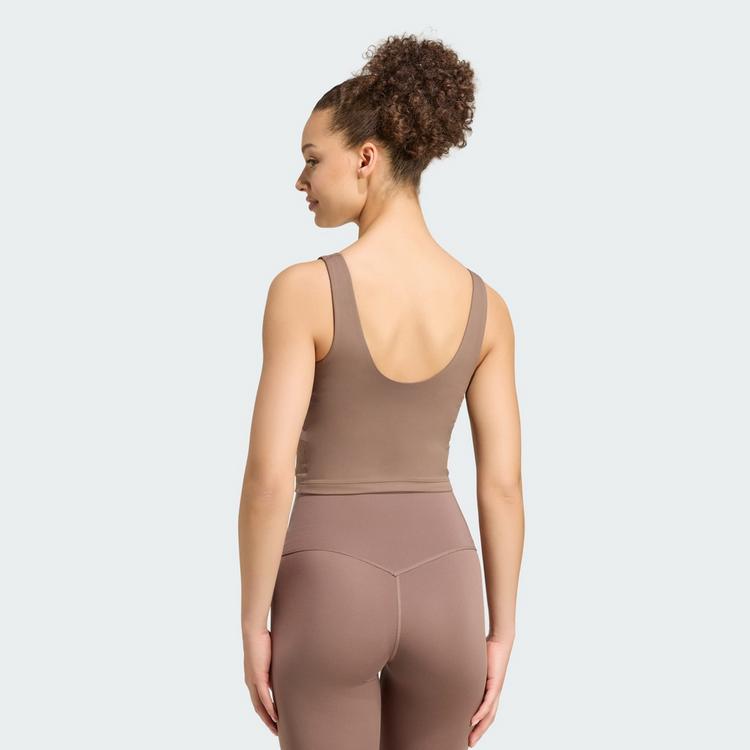 adidas adidas 3-Streifen Studio All Me Tanktop, Funktionstank Damen - Earth Strata - 1 | SportScheck