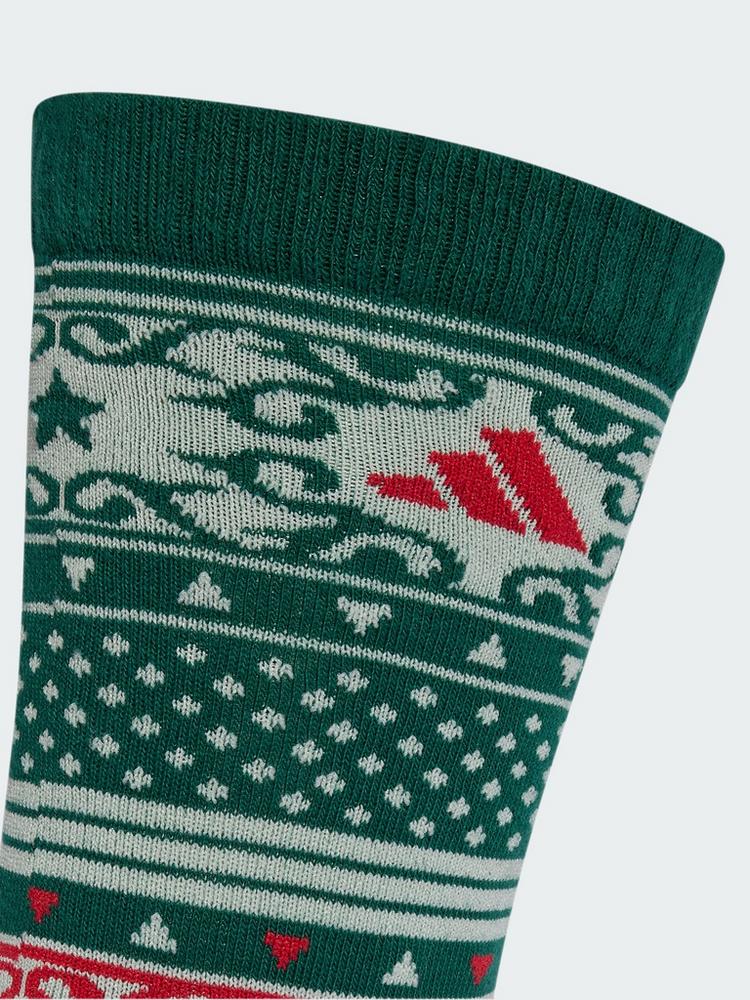 adidas adidas adidas CHRISTMAS GRAPHIC CREW SOCKEN Socken - Collegiate Green / Ivory / Pure Ruby - 1 | SportScheck