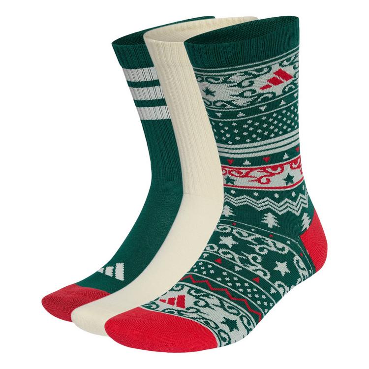 adidas adidas adidas CHRISTMAS GRAPHIC CREW SOCKEN Socken - Collegiate Green / Ivory / Pure Ruby - 0 | SportScheck